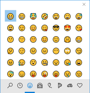 Windows logo key + period (.) or semicolon (;) to open emoji panel ...